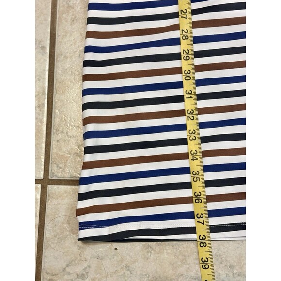 J. McLaughlin Size S  3/4 Sleeve Elora Bangle Multi Stripe Catalina Cloth Dress - Picture 10 of 13